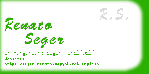 renato seger business card